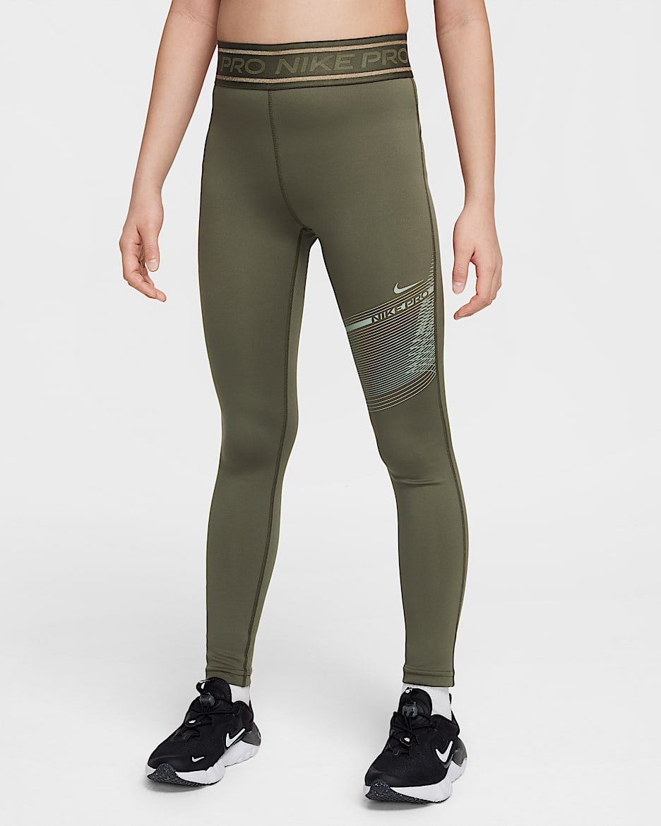 Olive green nike tights online